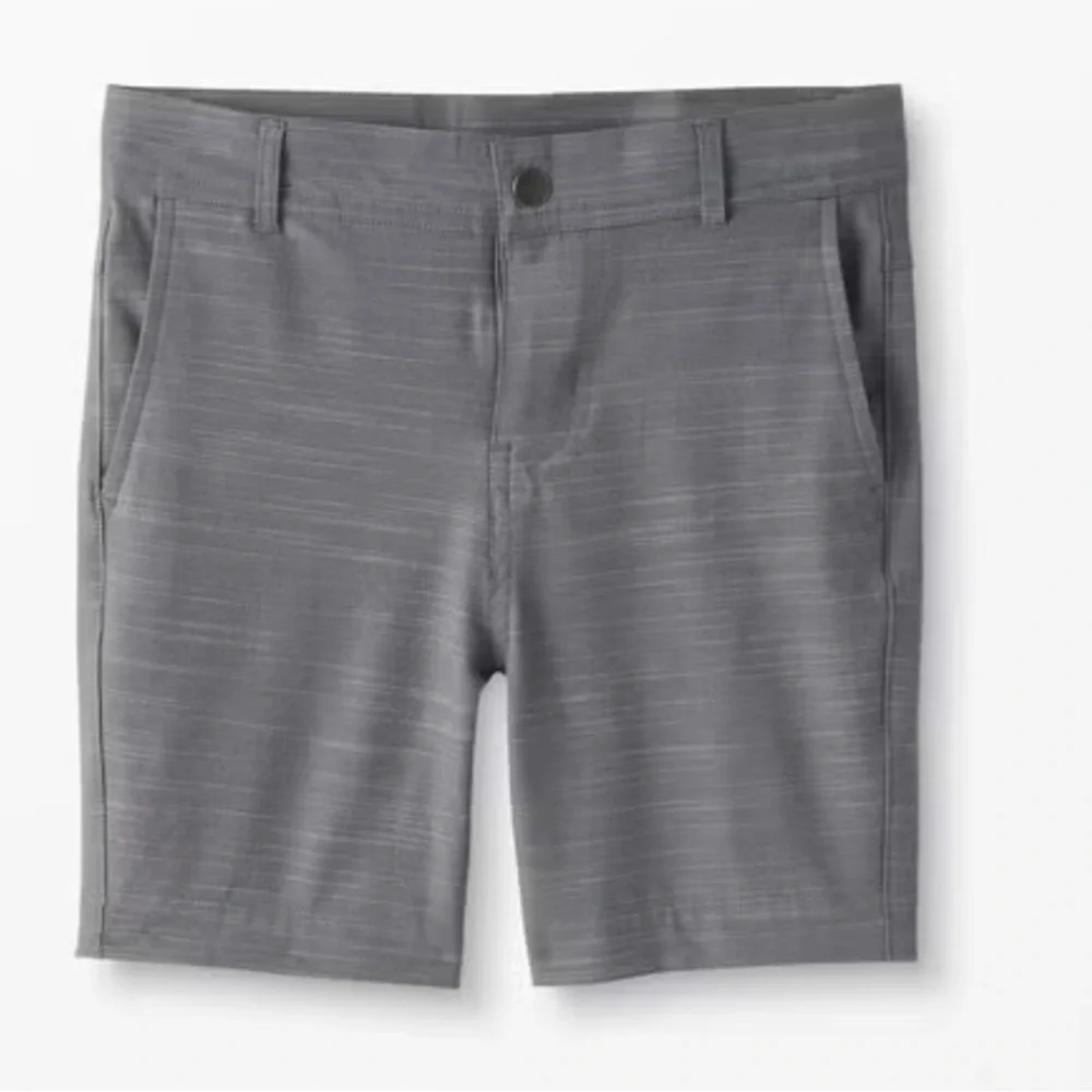 Hanna Andersson Gray Chino Shorts Boys 6-7 NWT